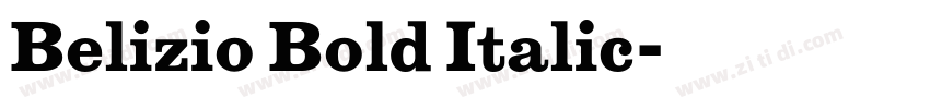 Belizio Bold Italic字体转换